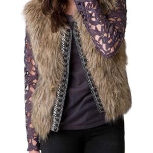 Miss Me Faux Fur Sweater Vest
